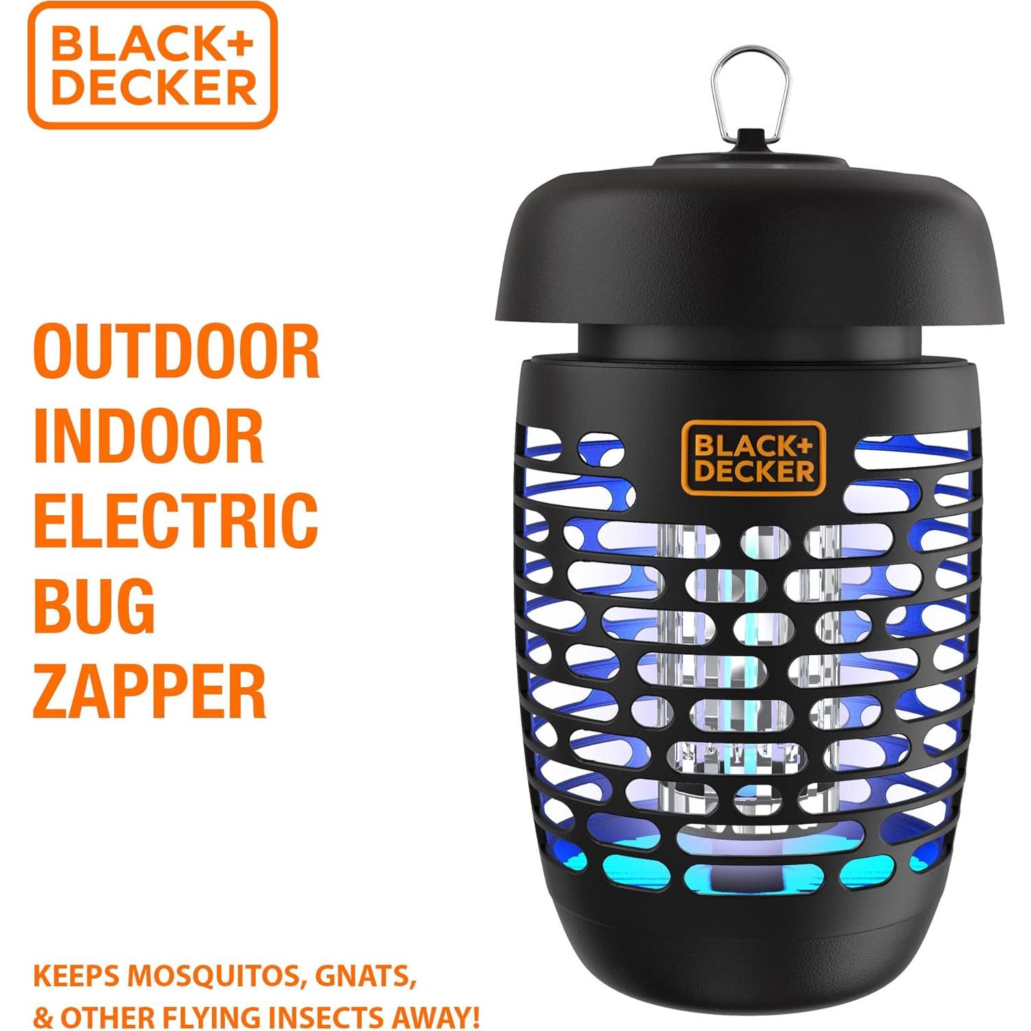 Lámpara eléctrica BLACK+DECKER para insectos 58 m² con bandeja