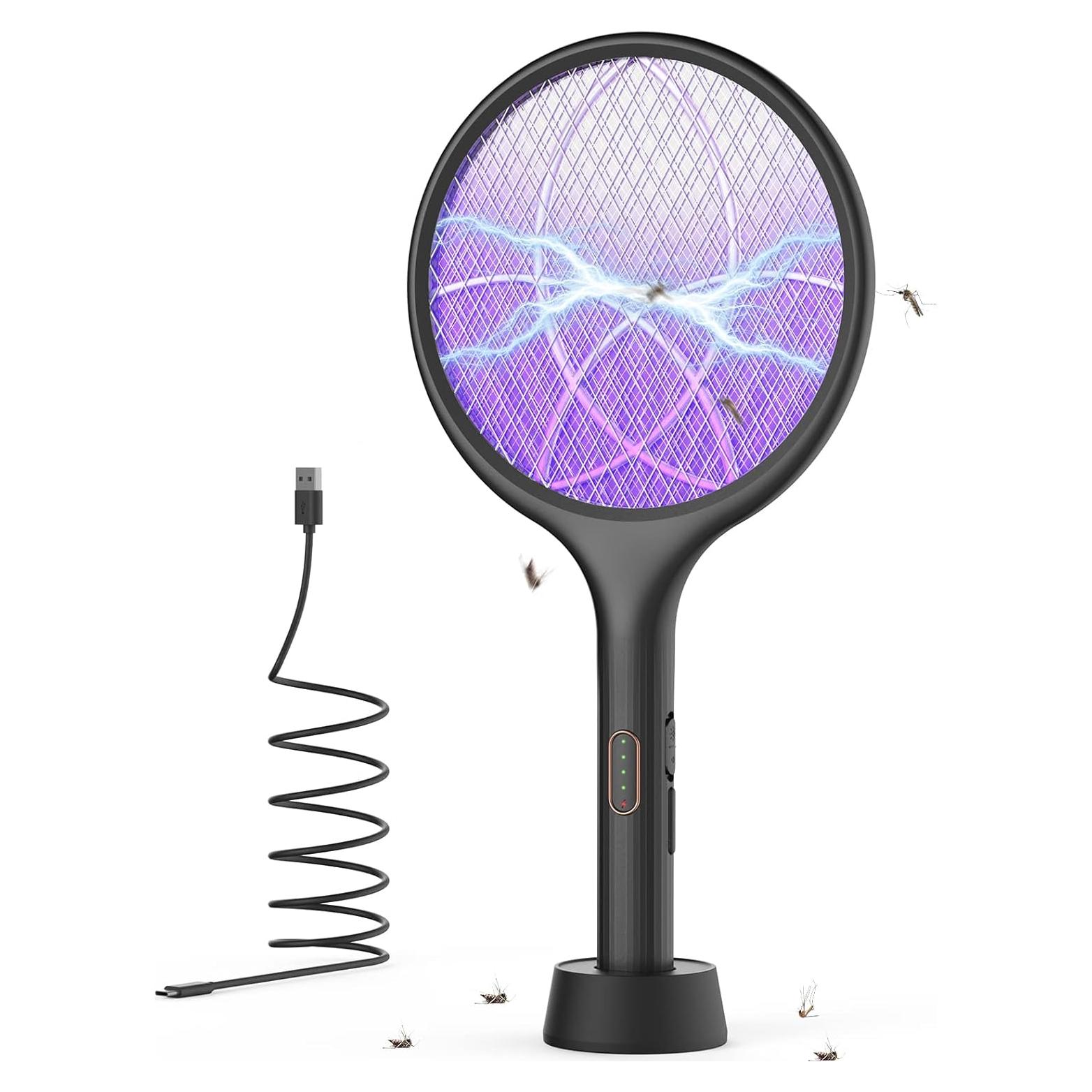 Raqueta Eléctrica YISSVIC para Mosquitos 4000V Recargable