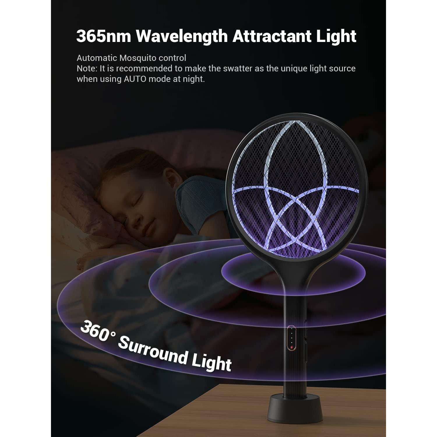 Raqueta Eléctrica YISSVIC para Mosquitos 4000V Recargable