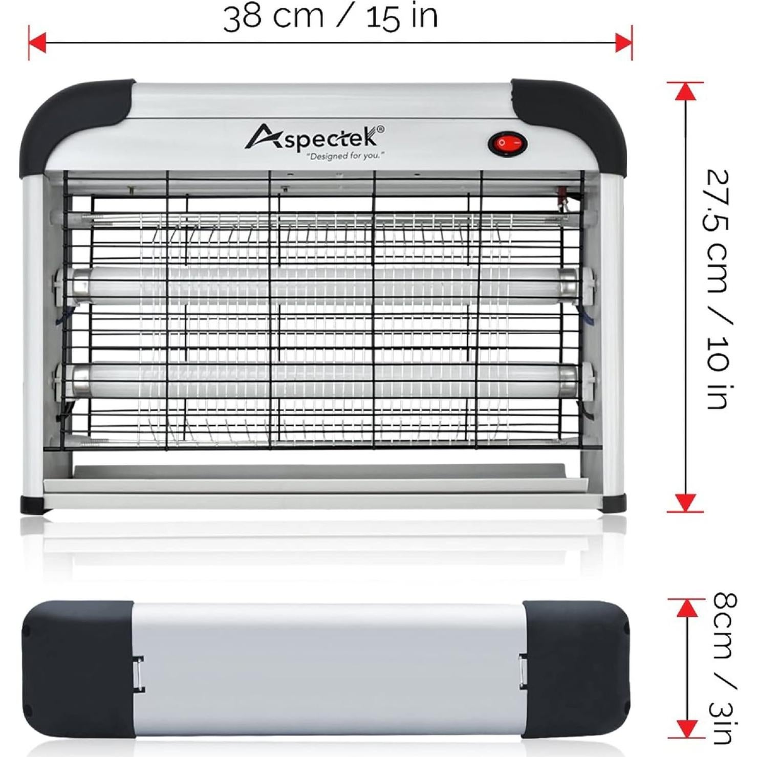 Zapper de Insectos ASPECTEK 20W con 2 Bombillas UV Gratis