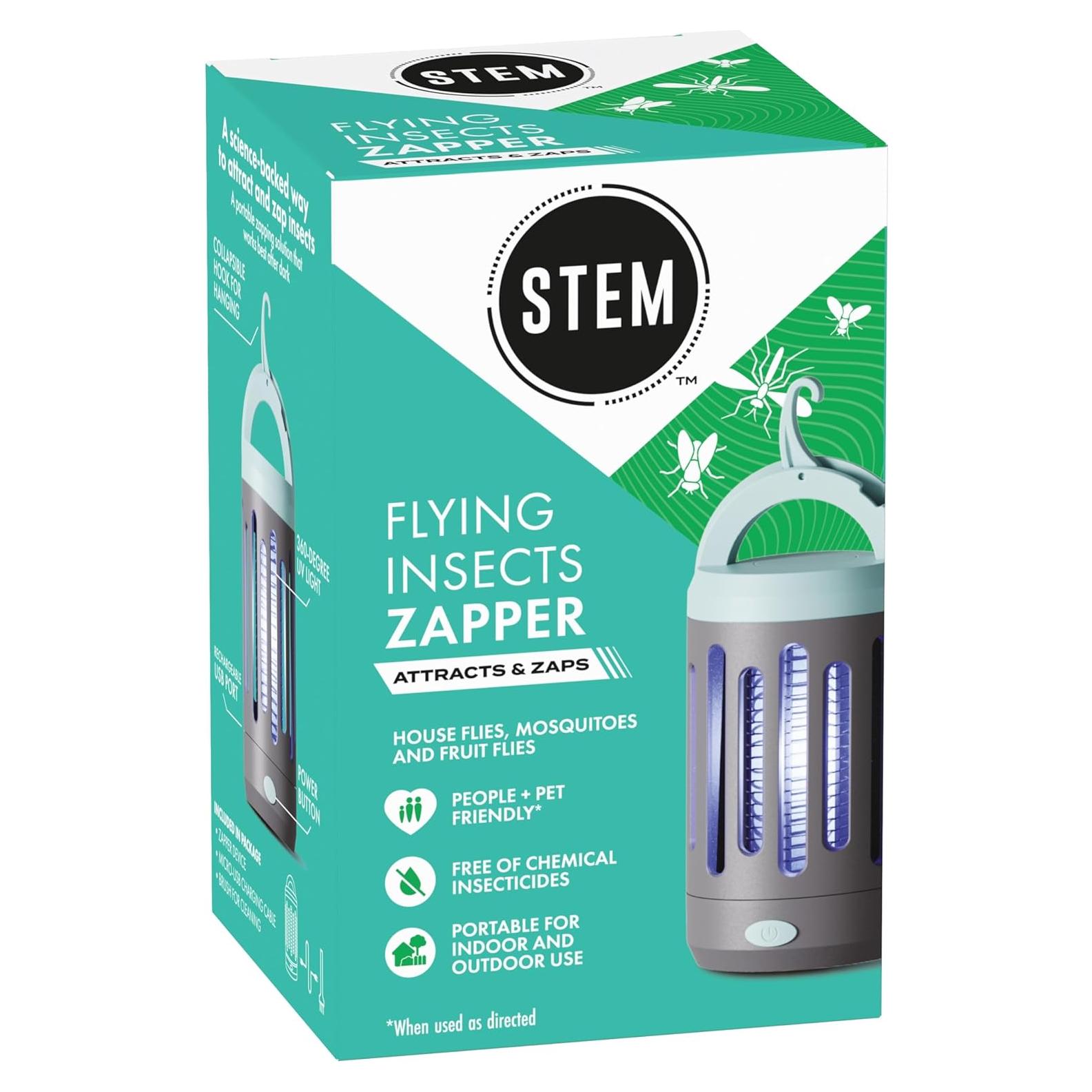 Trampa Eléctrica para Insectos STEM Zapper, 12h Batería, UV 360°