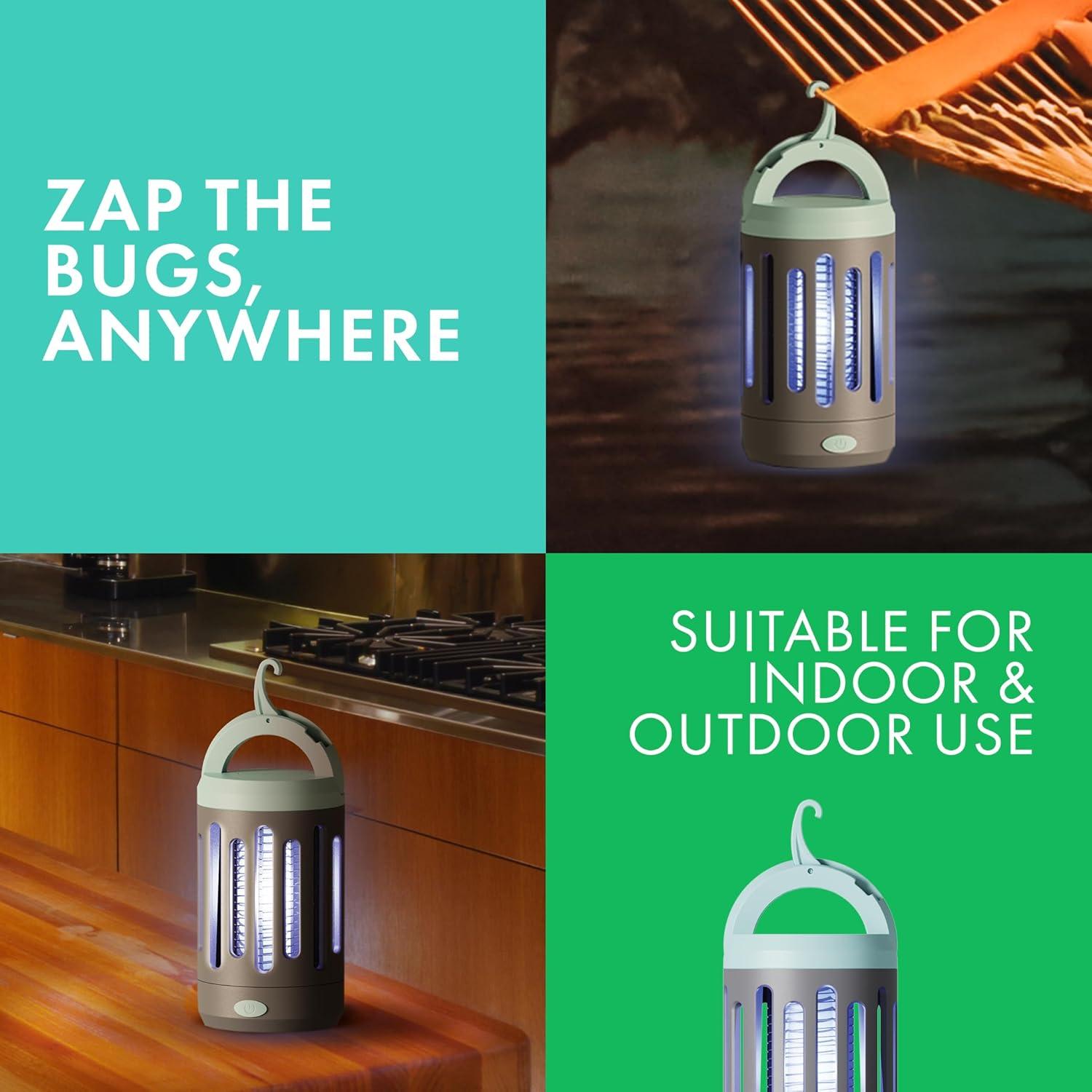 Trampa Eléctrica para Insectos STEM Zapper, 12h Batería, UV 360°