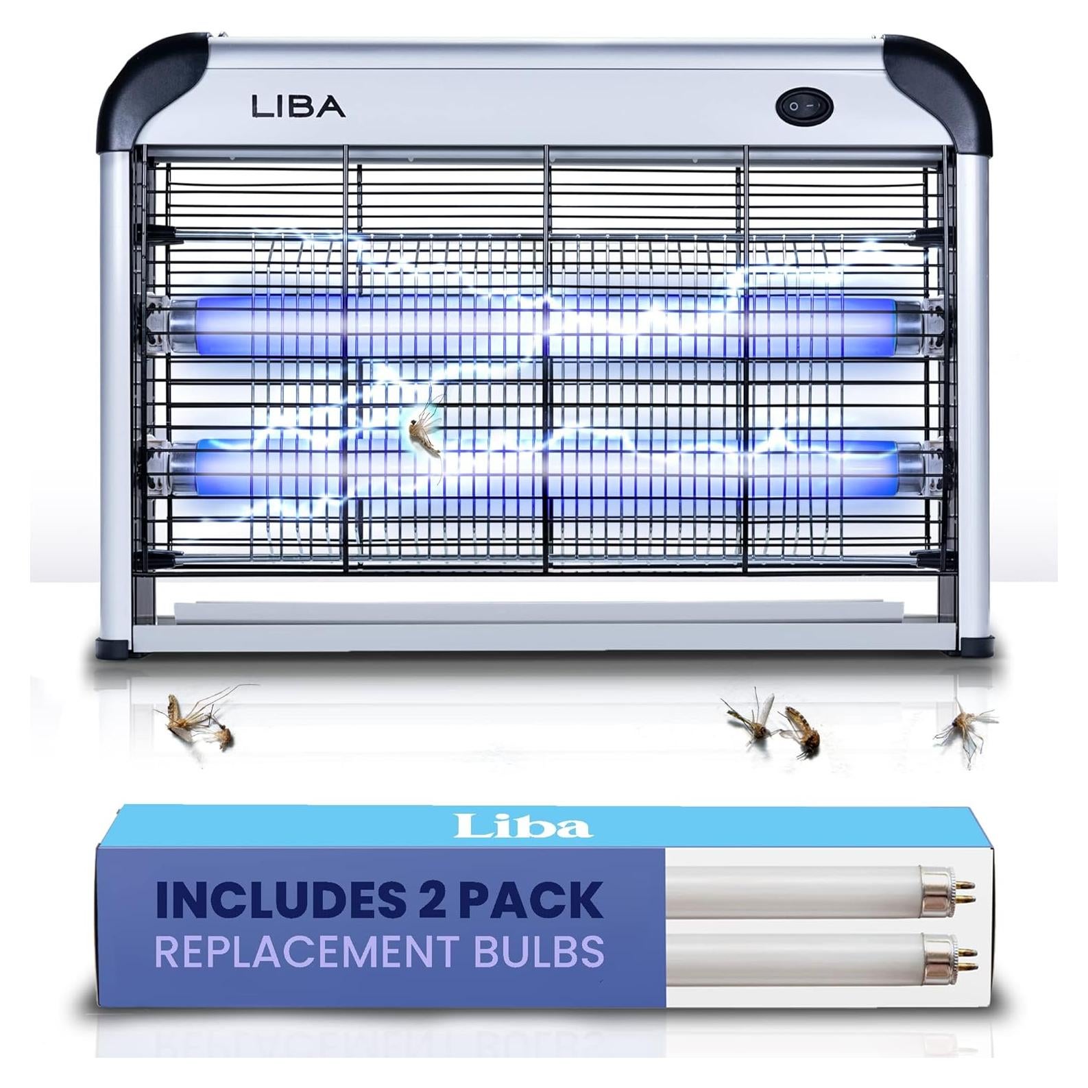 Asesino de Insectos Eléctrico LiBa con 2 Bombillas Repuesto