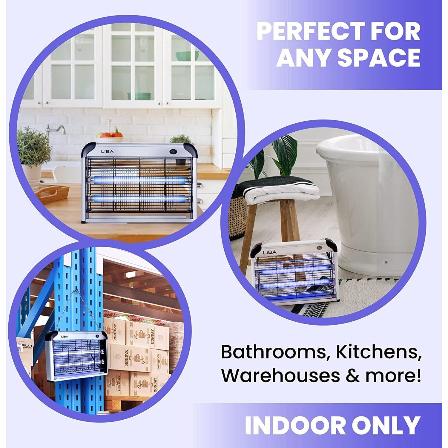 Asesino de Insectos Eléctrico LiBa con 2 Bombillas Repuesto