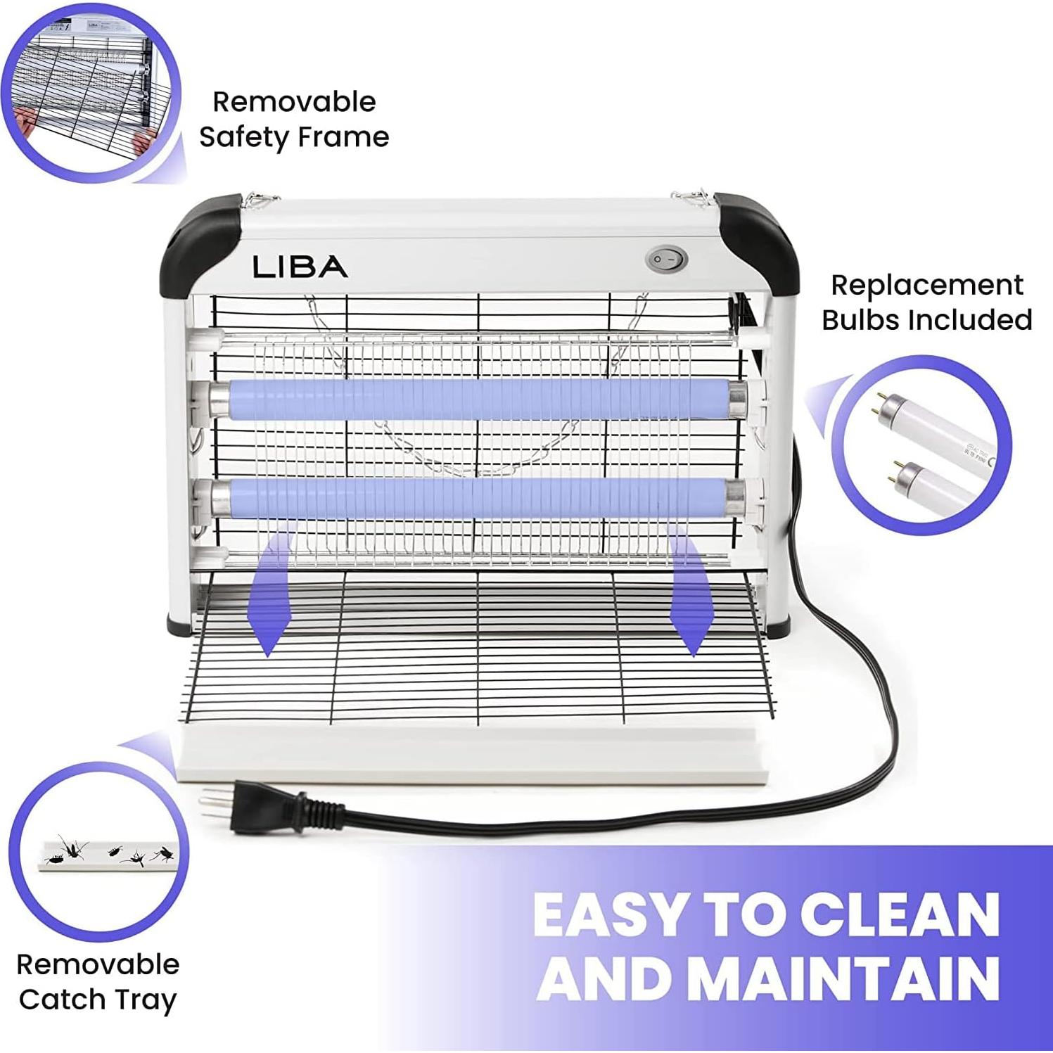 Asesino de Insectos Eléctrico LiBa con 2 Bombillas Repuesto
