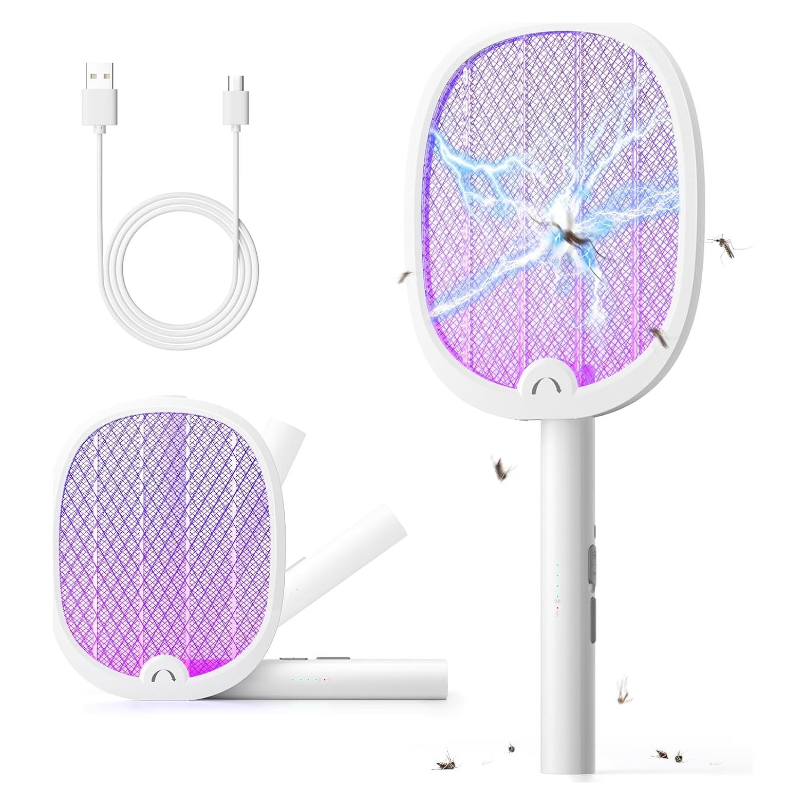 Raqueta Eléctrica YISSVIC Zapper Plegable 2 en 1 1800mAh