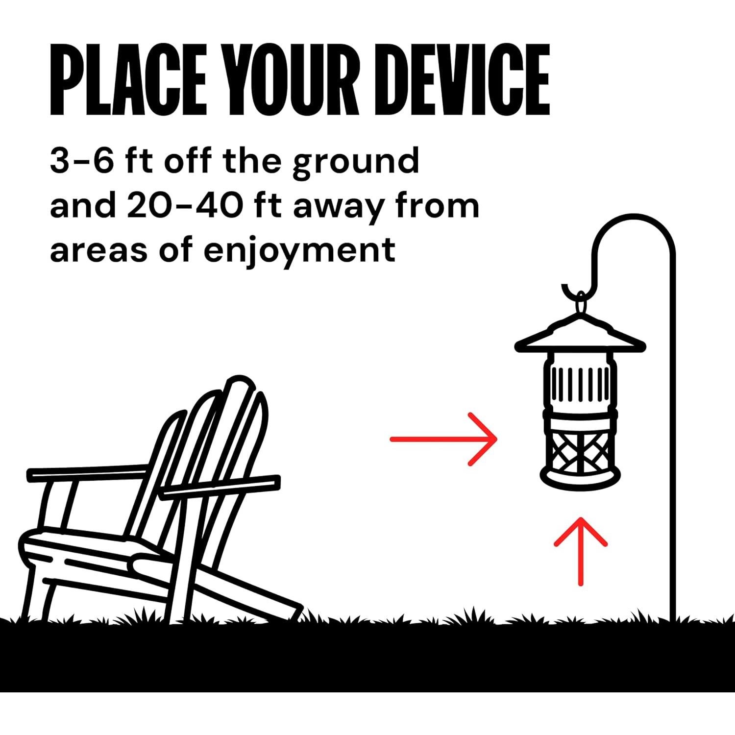 Trampa para Insectos DynaTrap DT1050-AZSR 0.20 Hectáreas Negra