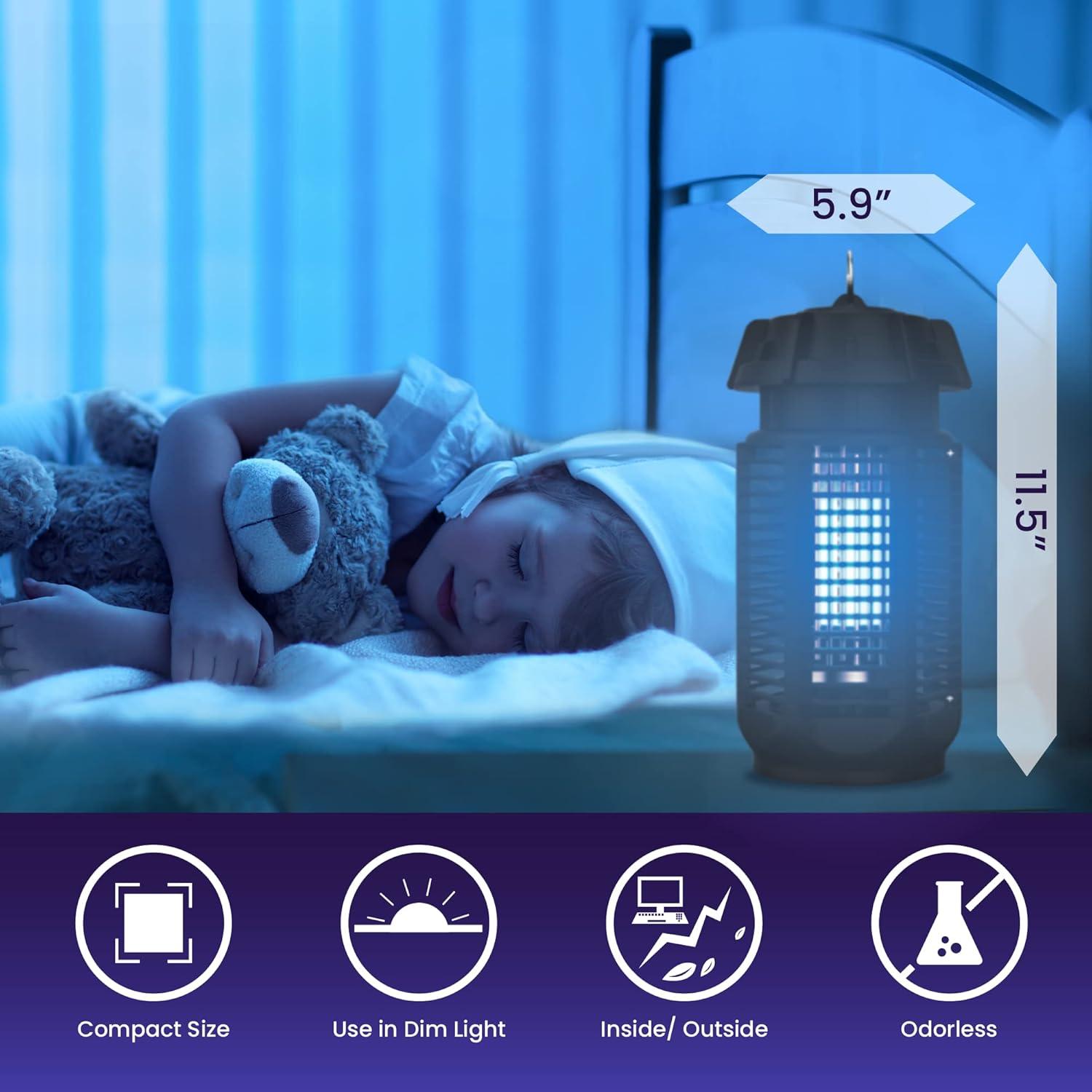 LiBa Zapper Eléctrico para Insectos 20W IPX4 Interior y Exterior