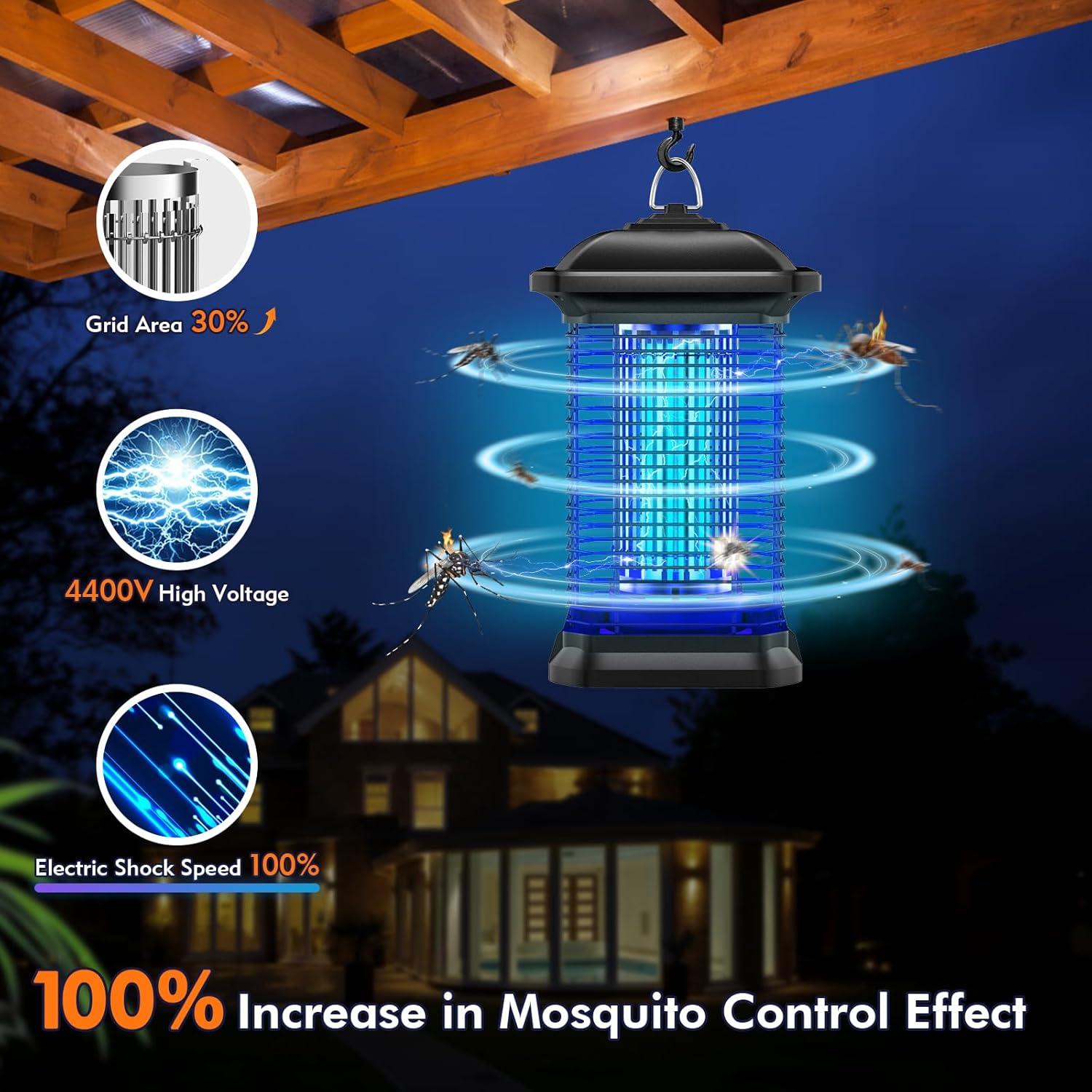 Trampa de Insectos Eléctrica AMUFER 18W 4400V para Patio y Jardín