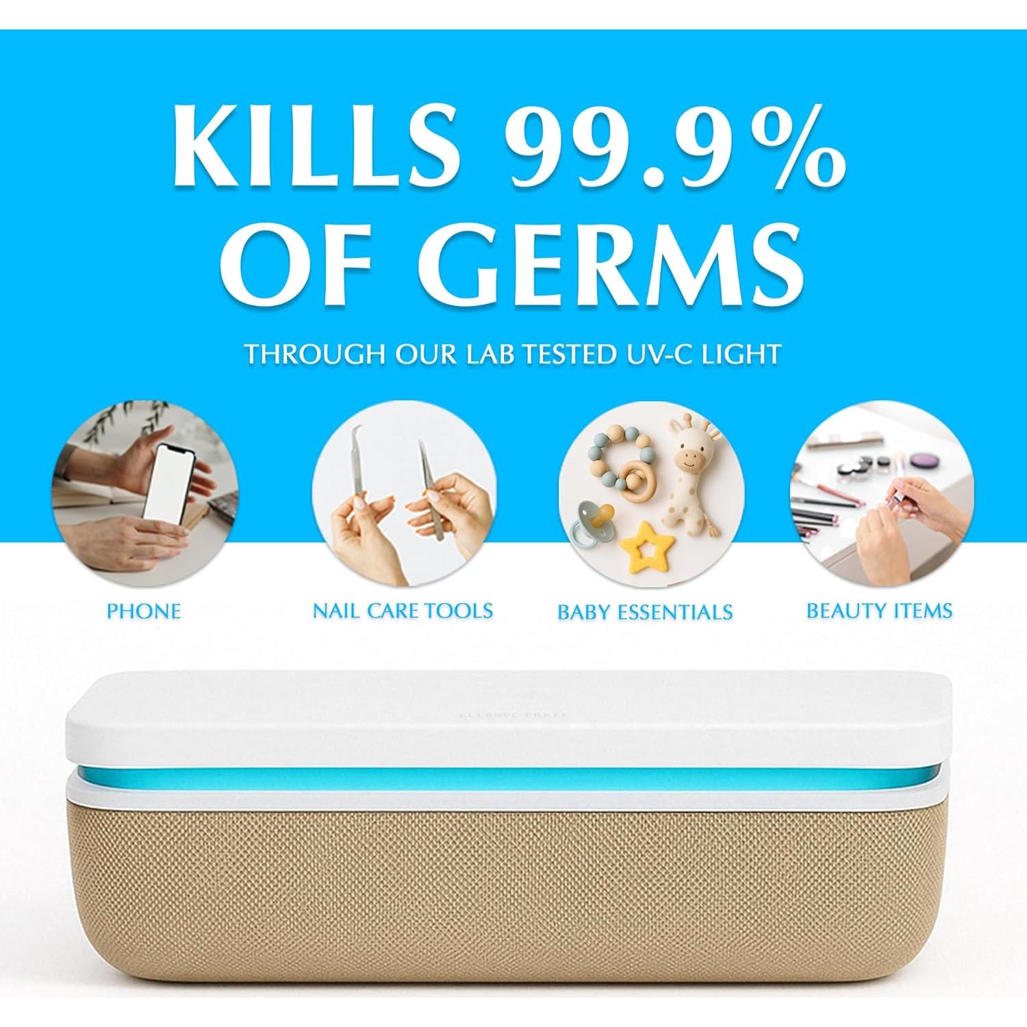 Caja Desinfectante UV-C Cleanse Crate - Gran Capacidad 20.2x11.6 cm