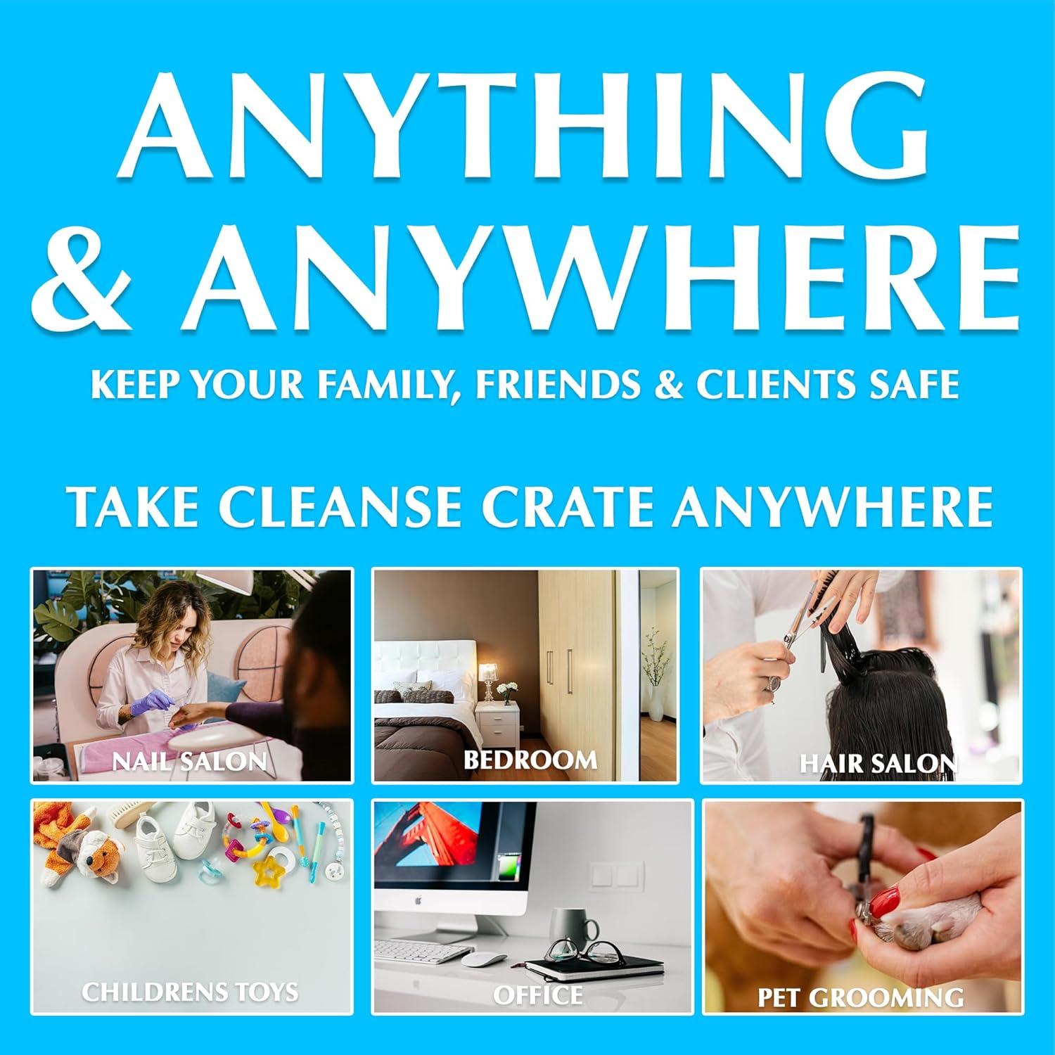 Caja Desinfectante UV-C Cleanse Crate - Gran Capacidad 20.2x11.6 cm