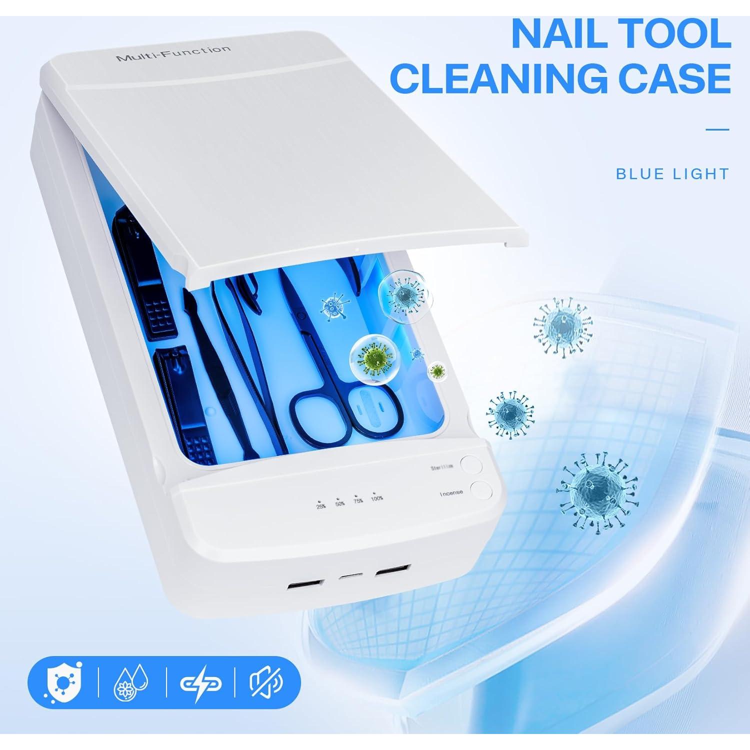 Esterilizador de Herramientas de Uñas LXIANGN Luz Azul 18.18x21.78cm