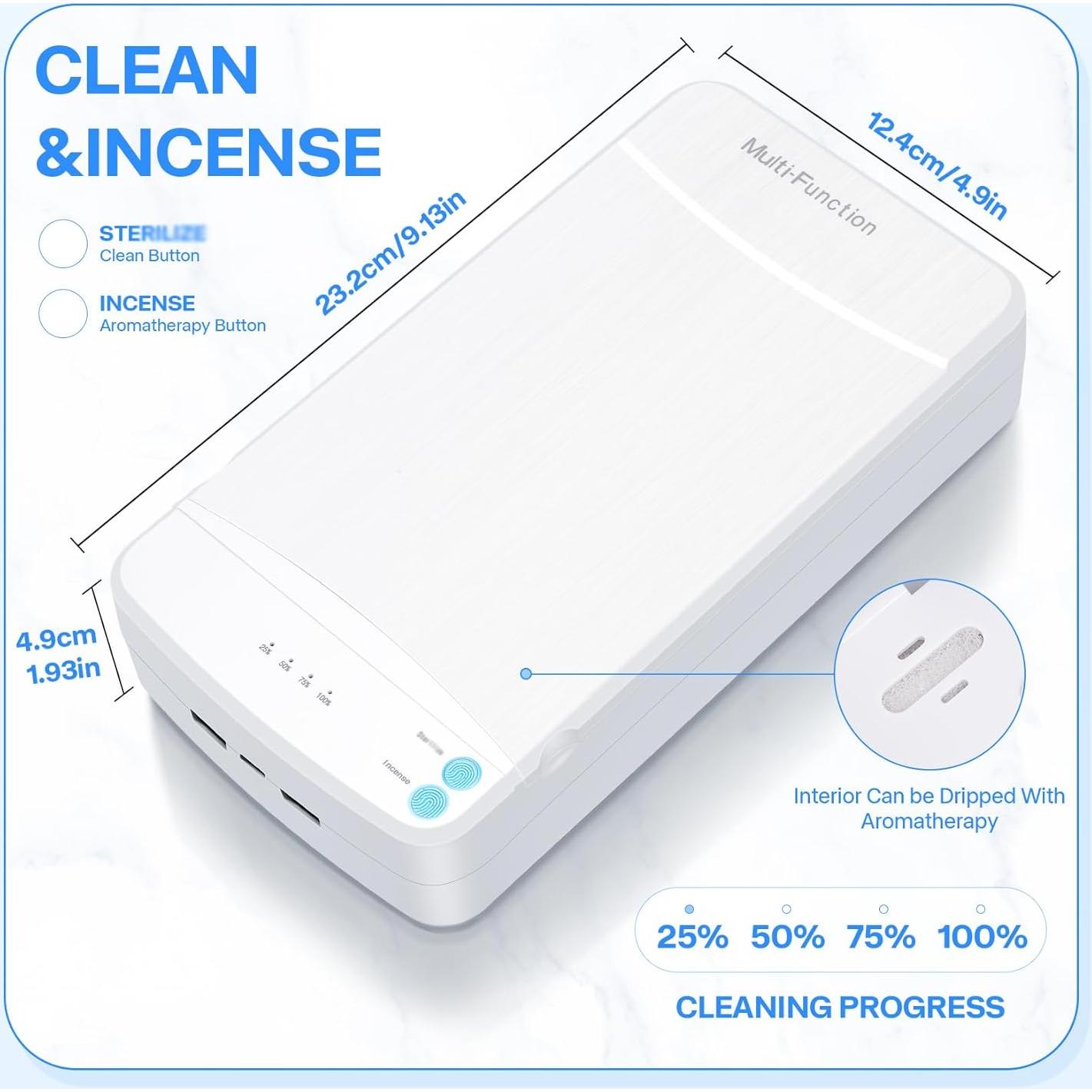 Esterilizador de Herramientas de Uñas LXIANGN Luz Azul 18.18x21.78cm