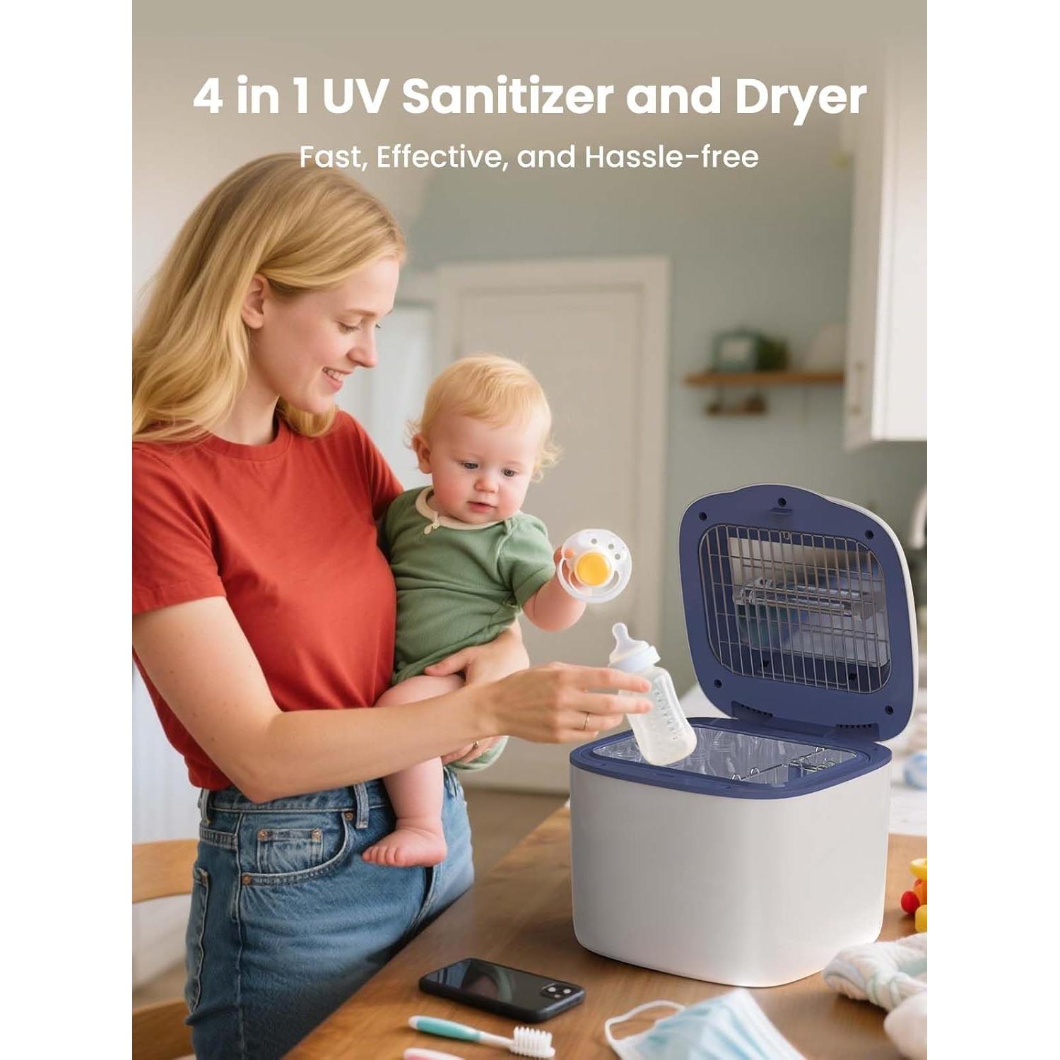 GROWNSY Caja Desinfectante UV 4 en 1 para Biberones y Más