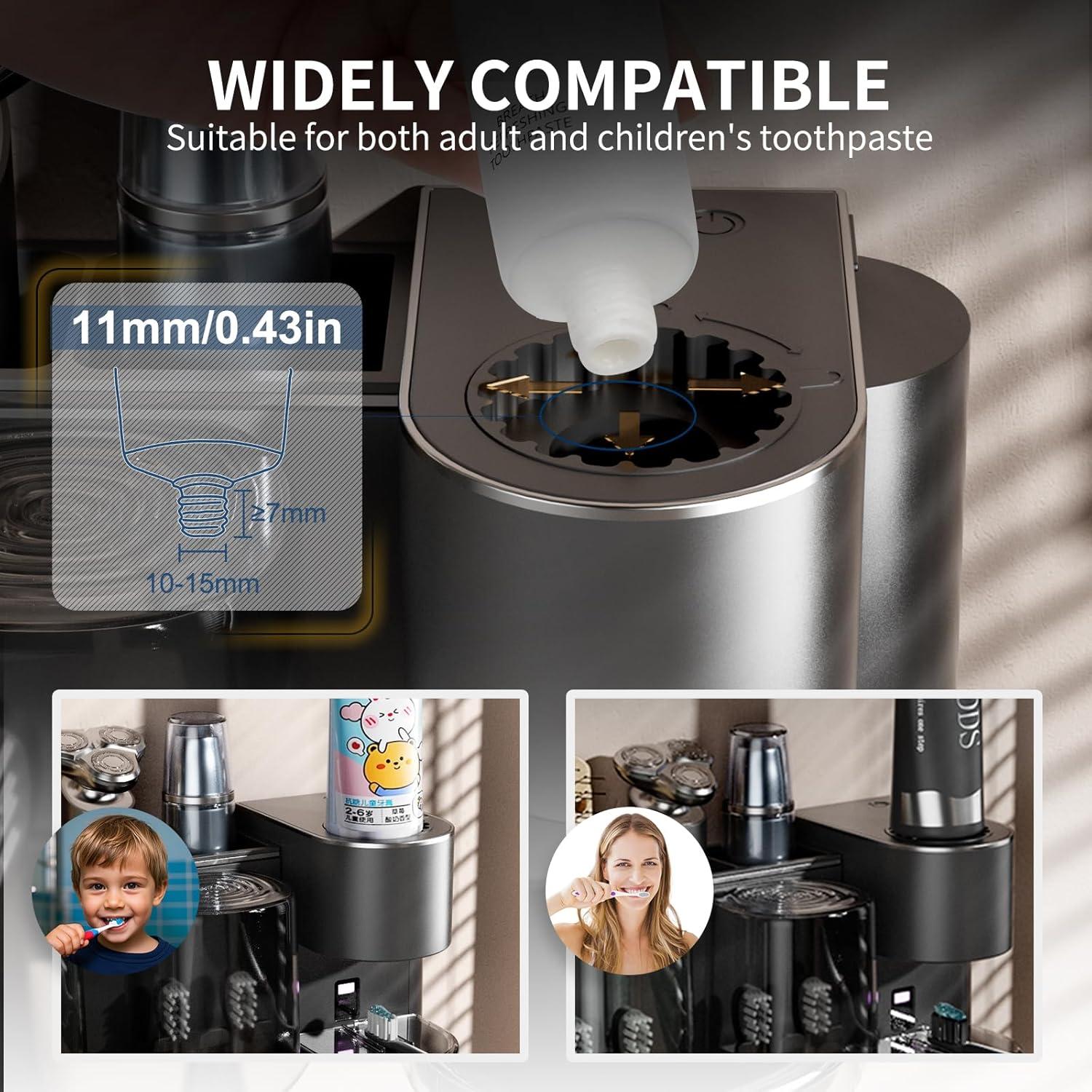 Dispensador Automático de Pasta de Dientes Blancel Negro 4 Espacios