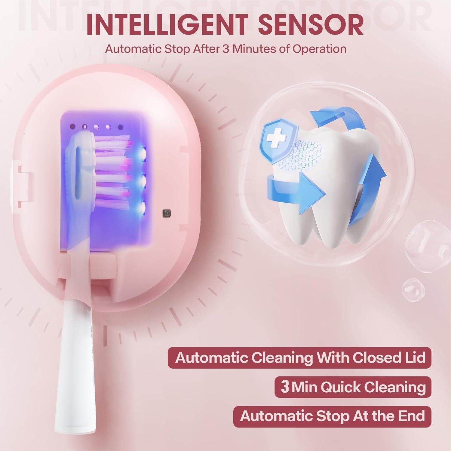 Estuche Esterilizador de Cepillos de Dientes Cleaner Blanco Mini