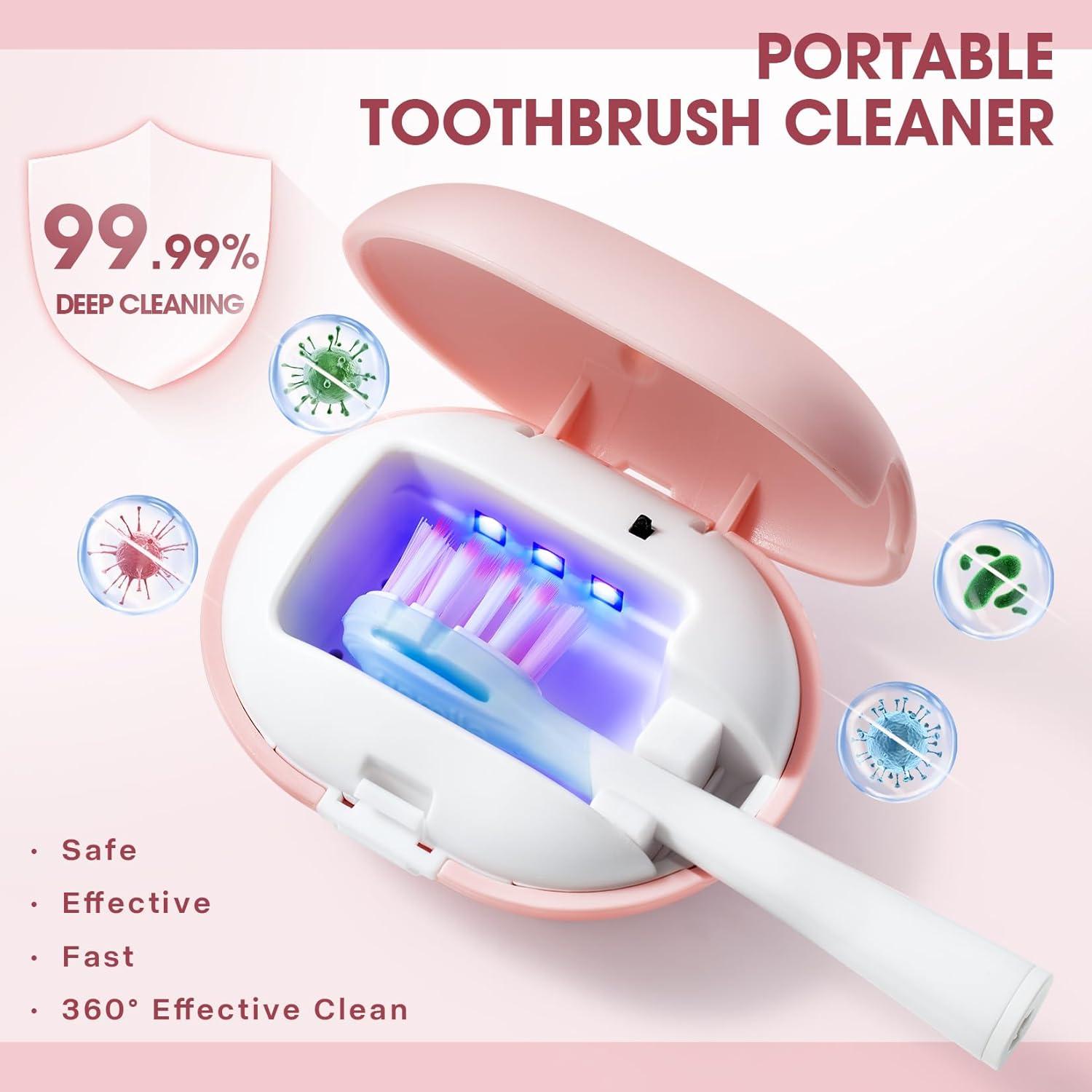 Estuche Esterilizador de Cepillos de Dientes Cleaner Blanco Mini