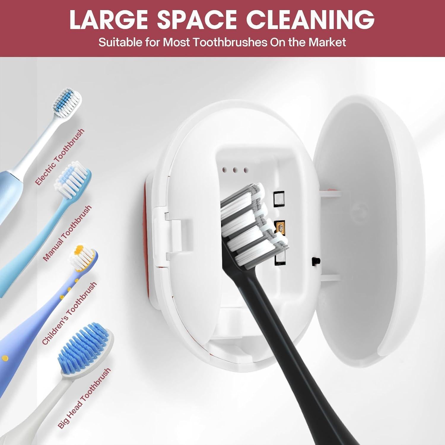 Estuche Esterilizador de Cepillos de Dientes Cleaner Blanco Mini