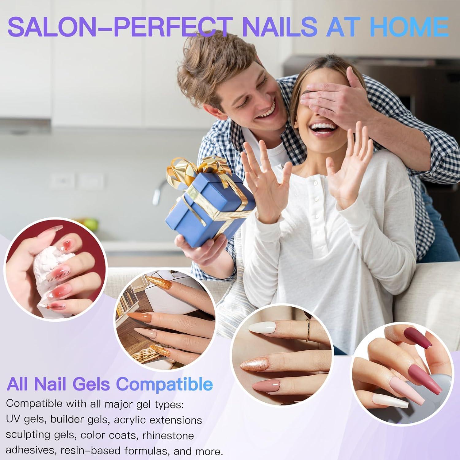 Lámpara de Uñas UV LED Wisdompark 180W con Sensor Automático