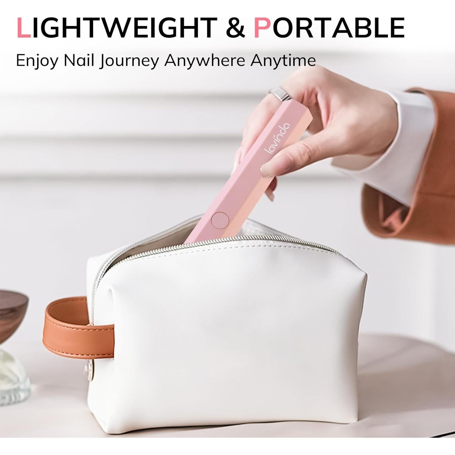 Luz UV de Mano Lavinda Mini para Uñas de Gel Recargable