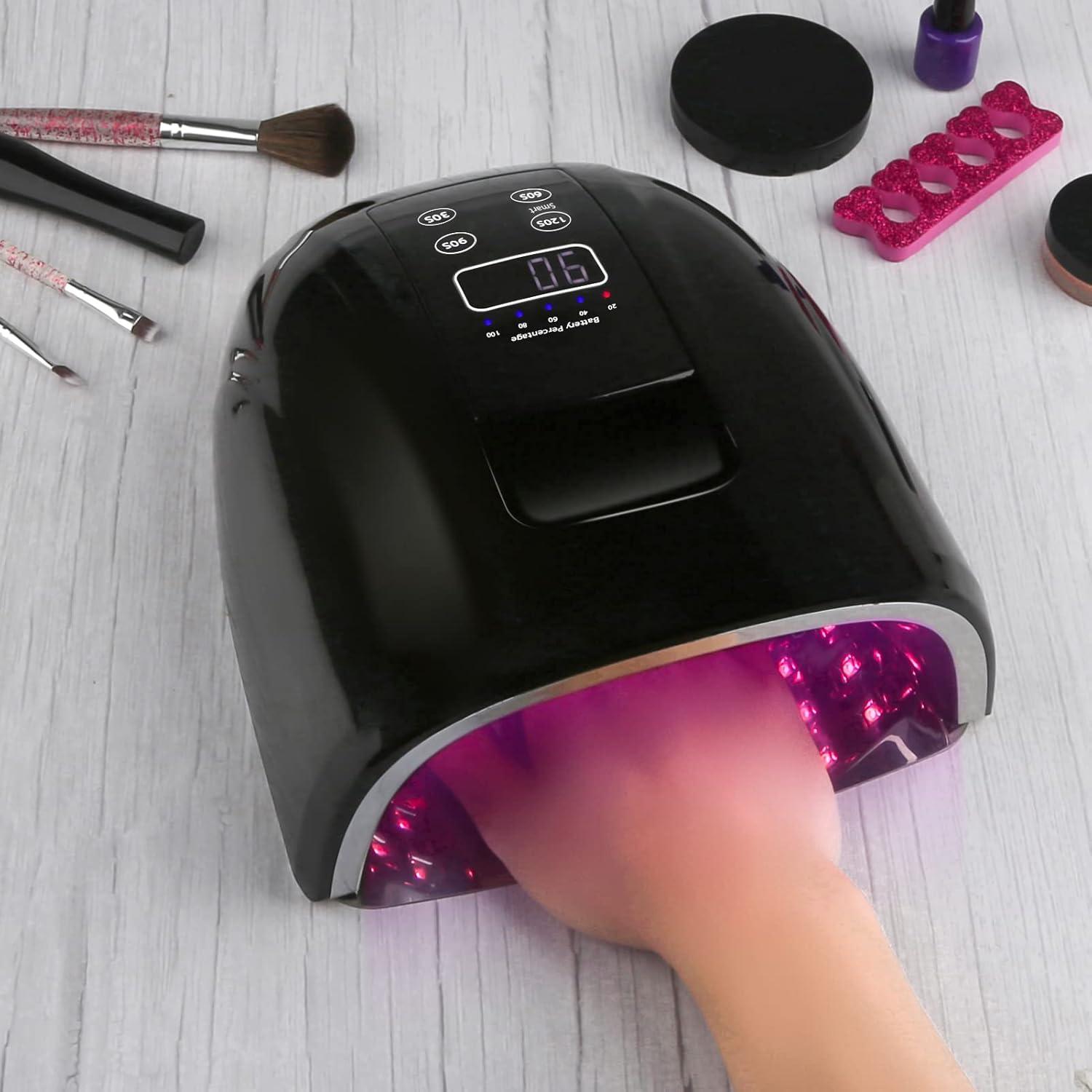 Lámpara de Uñas UV LED Linssy 90W Recargable Inalámbrica