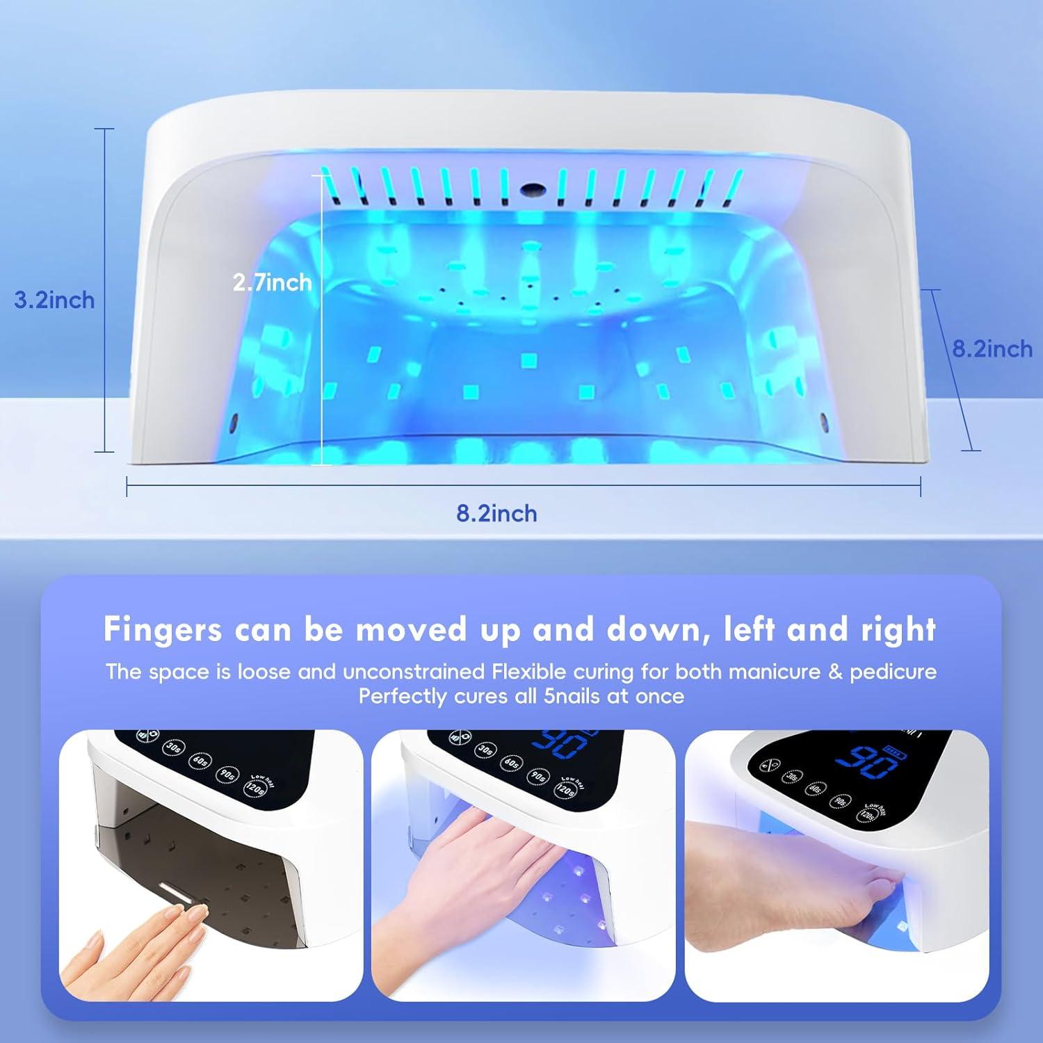 Lámpara de Uñas LED UV Okasiuv Inalámbrica con Guantes UV