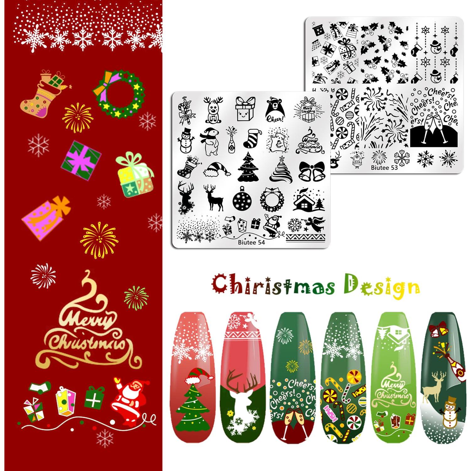 Kit de Estampado de Uñas Biutee 15 Piezas con Estampador