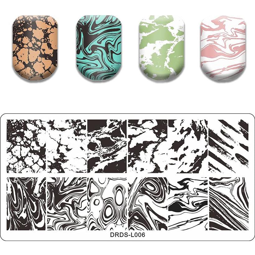 Juego de Placas de Estampado de Uñas VNC 16 Placas + 2 Selladores + 2 Raspadores