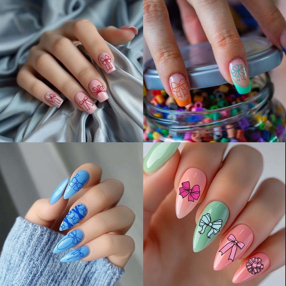 Kit de Estampado de Uñas PH PandaHall 3 Placas Lazo 66 Patrones