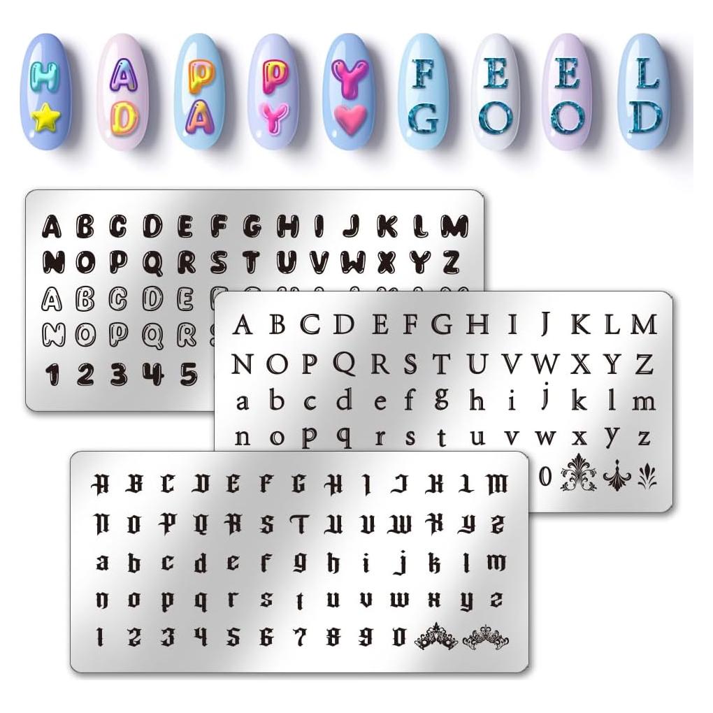 Placas de Estampado de Uñas PH PandaHall - 3 Estilos