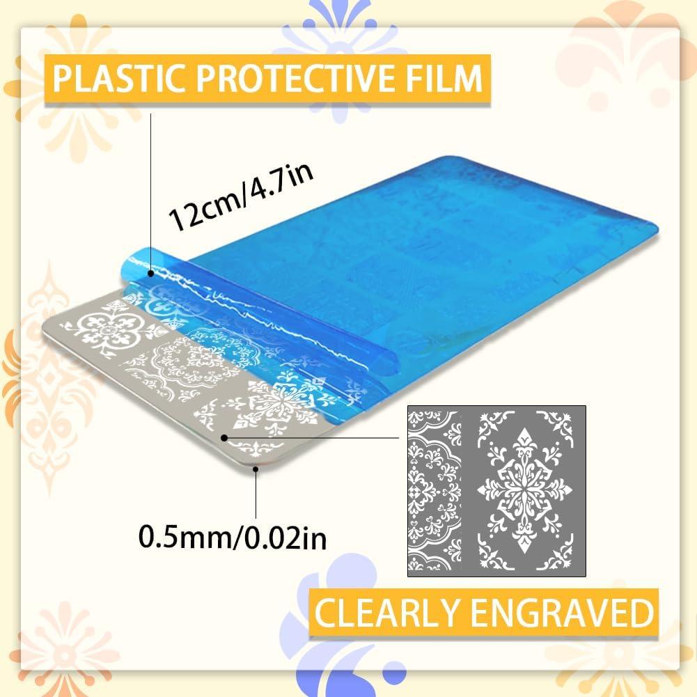 Plantillas de Arte de Uñas PH PandaHall 5 Piezas 52 Patrones