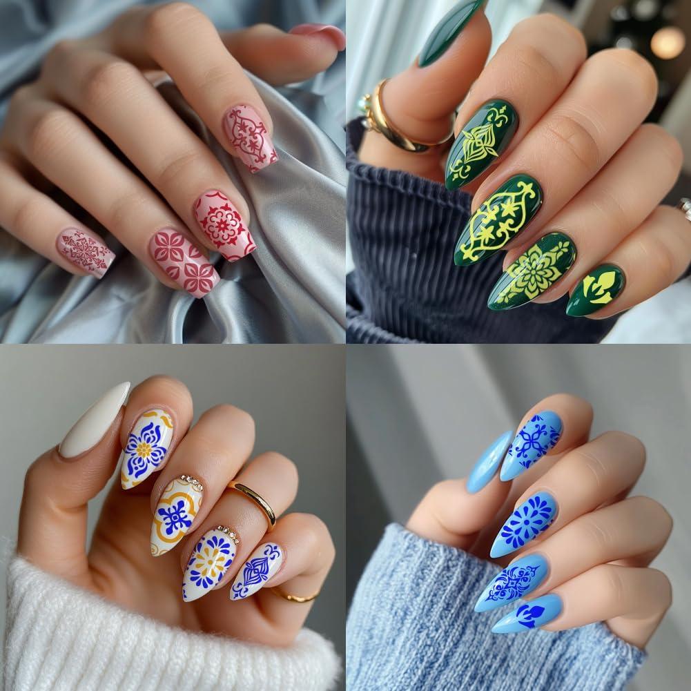 Plantillas de Arte de Uñas PH PandaHall 5 Piezas 52 Patrones