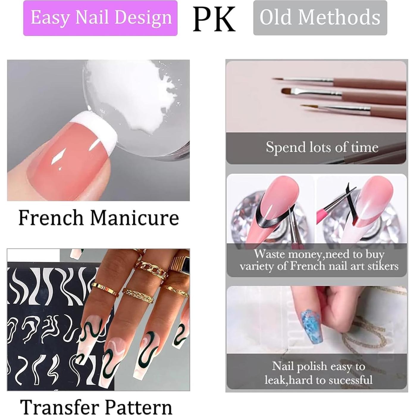 Kit de Estampado de Uñas BlueZOO - 4 Placas + Estampador