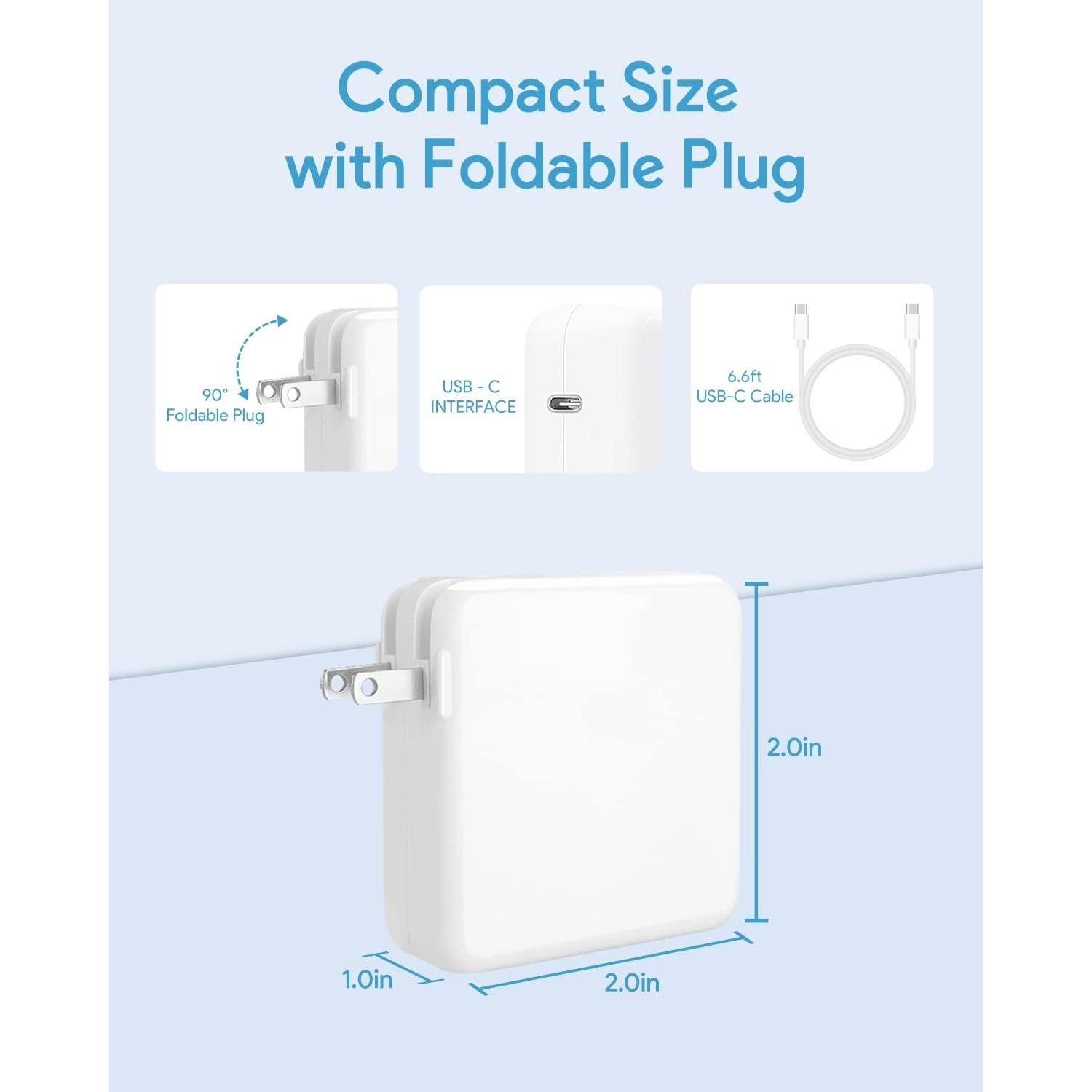 Cargador HuanXiLu 67W USB-C para MacBook Pro/Air 13/14"