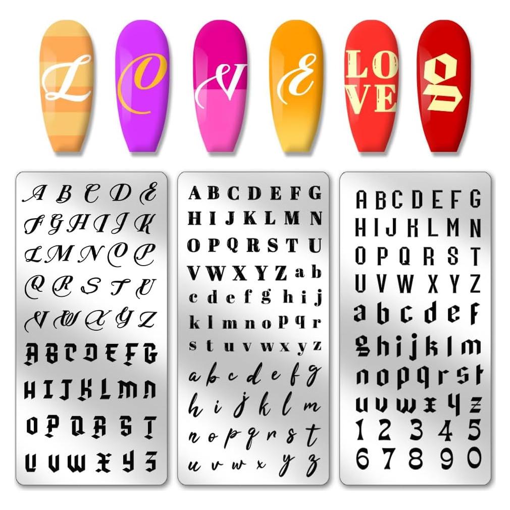 Placas de Estampado de Uñas PH PandaHall 3PCS 12x6 cm