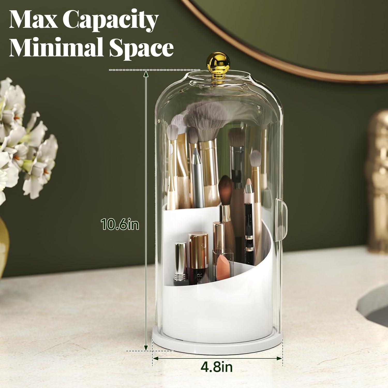 Soporte Giratorio para Brochas de Maquillaje Delamu 360°