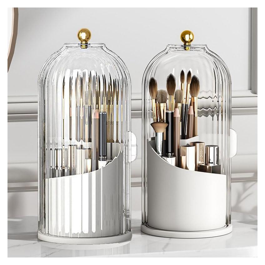 Organizador de Brochas de Maquillaje Ezebesta Blanco 360°