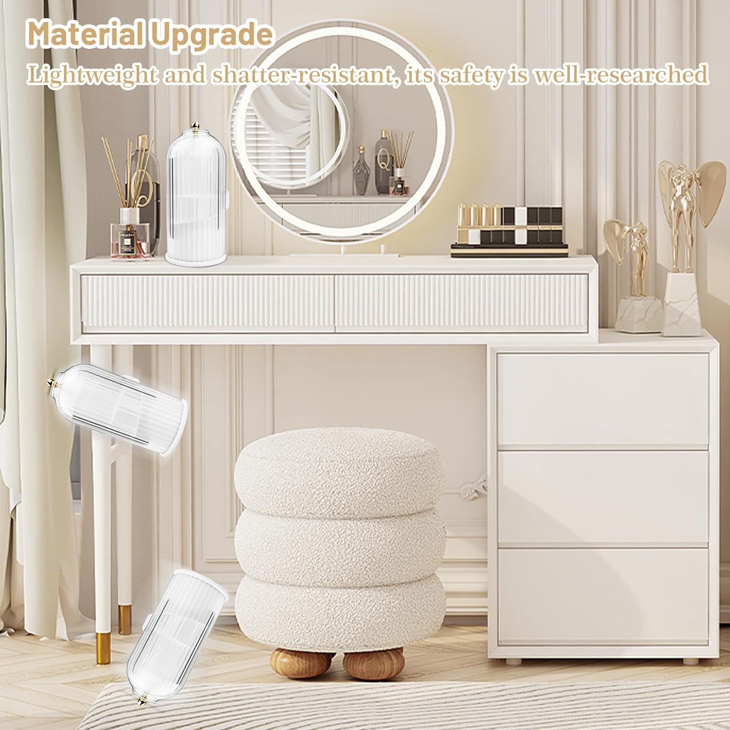 Organizador de Brochas de Maquillaje Ezebesta Blanco 360°