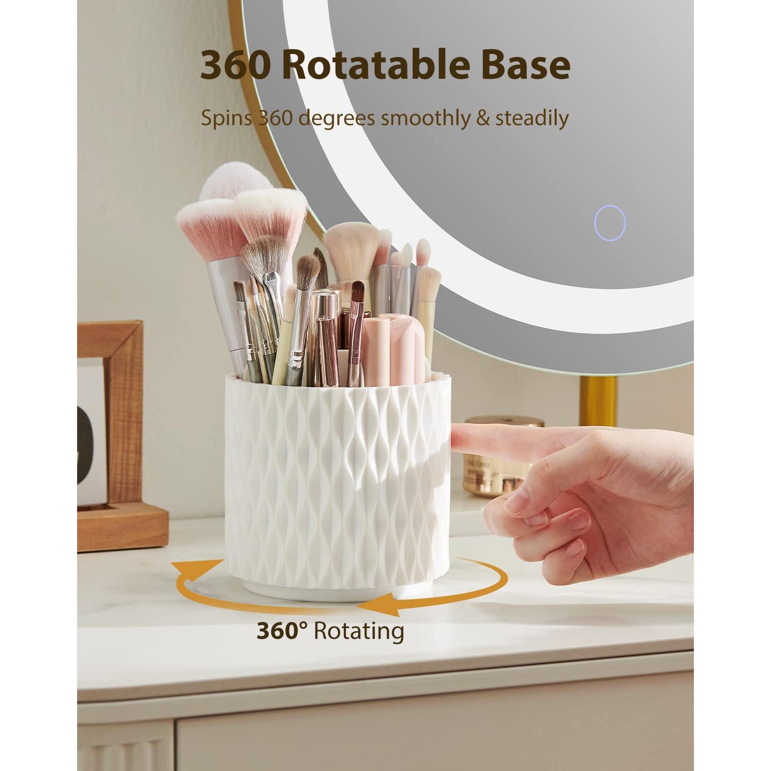 Organizador de Brochas de Maquillaje DooGooCoo Rotatorio 360