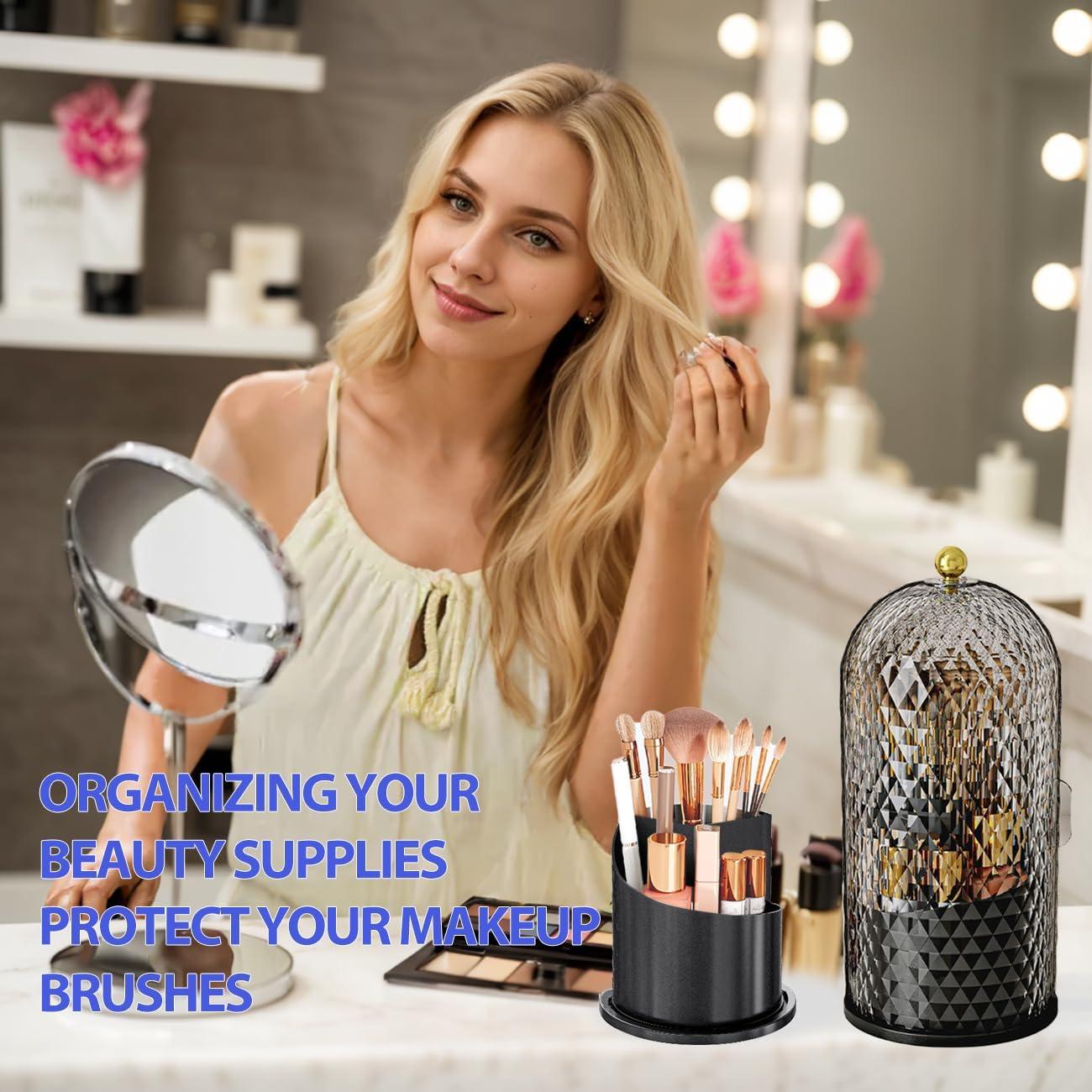 Soporte Organizador para Brochas de Maquillaje JIANGLAI Negro