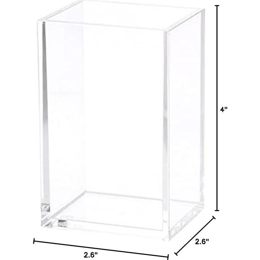 Soporte de Lápiz y Bolígrafo Acrílico HSYMQ 6.6x6.6x10.2cm