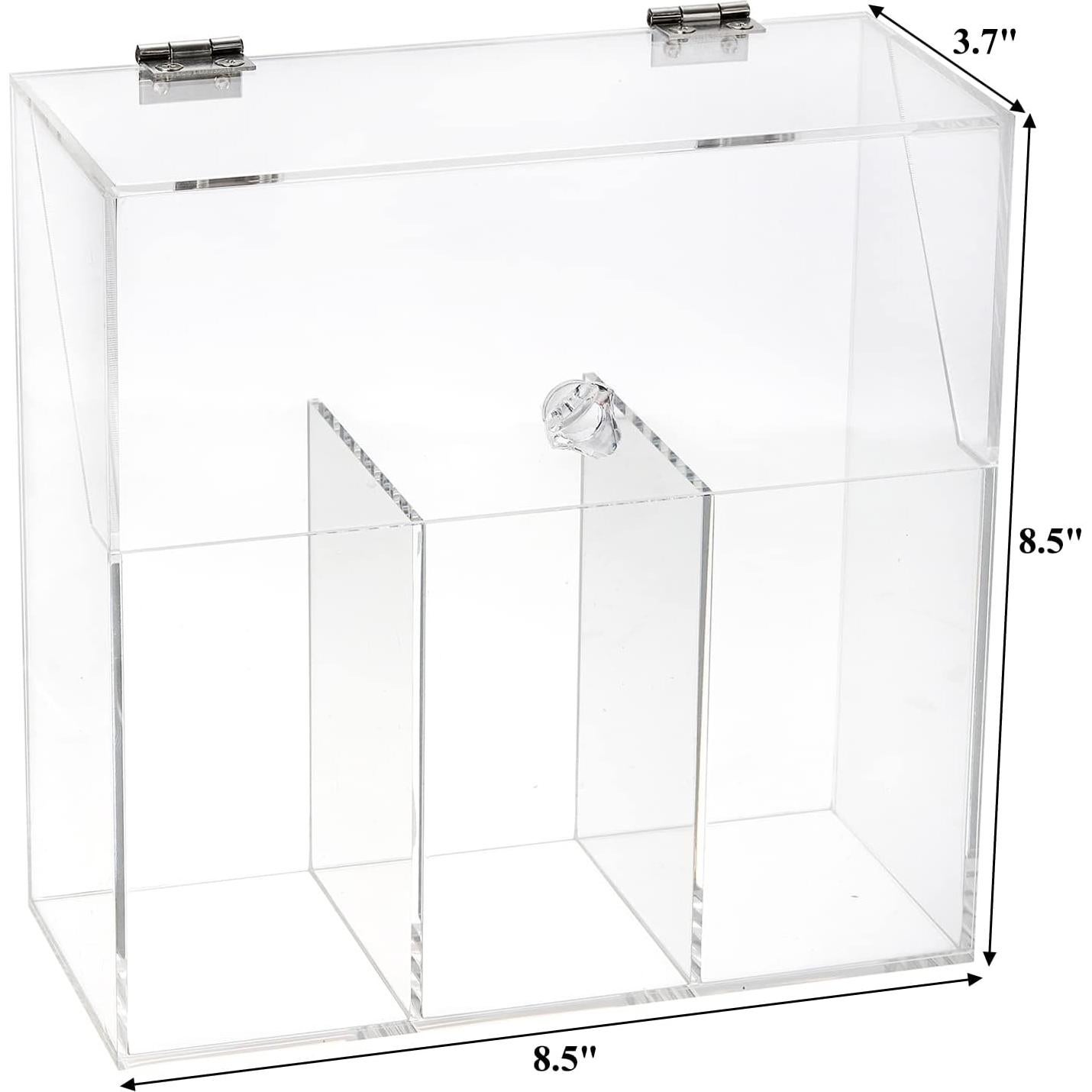 Soporte Organizador de Brochas de Maquillaje Okllen Acrílico 3 Compartimentos