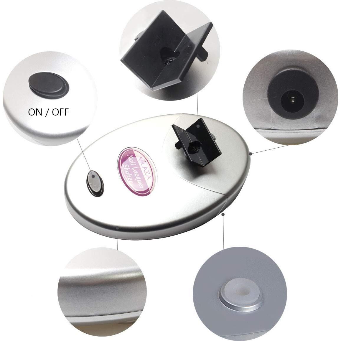 Mezclador de Laca de Uñas Laza Plata Ajustable 12.5x18.5cm