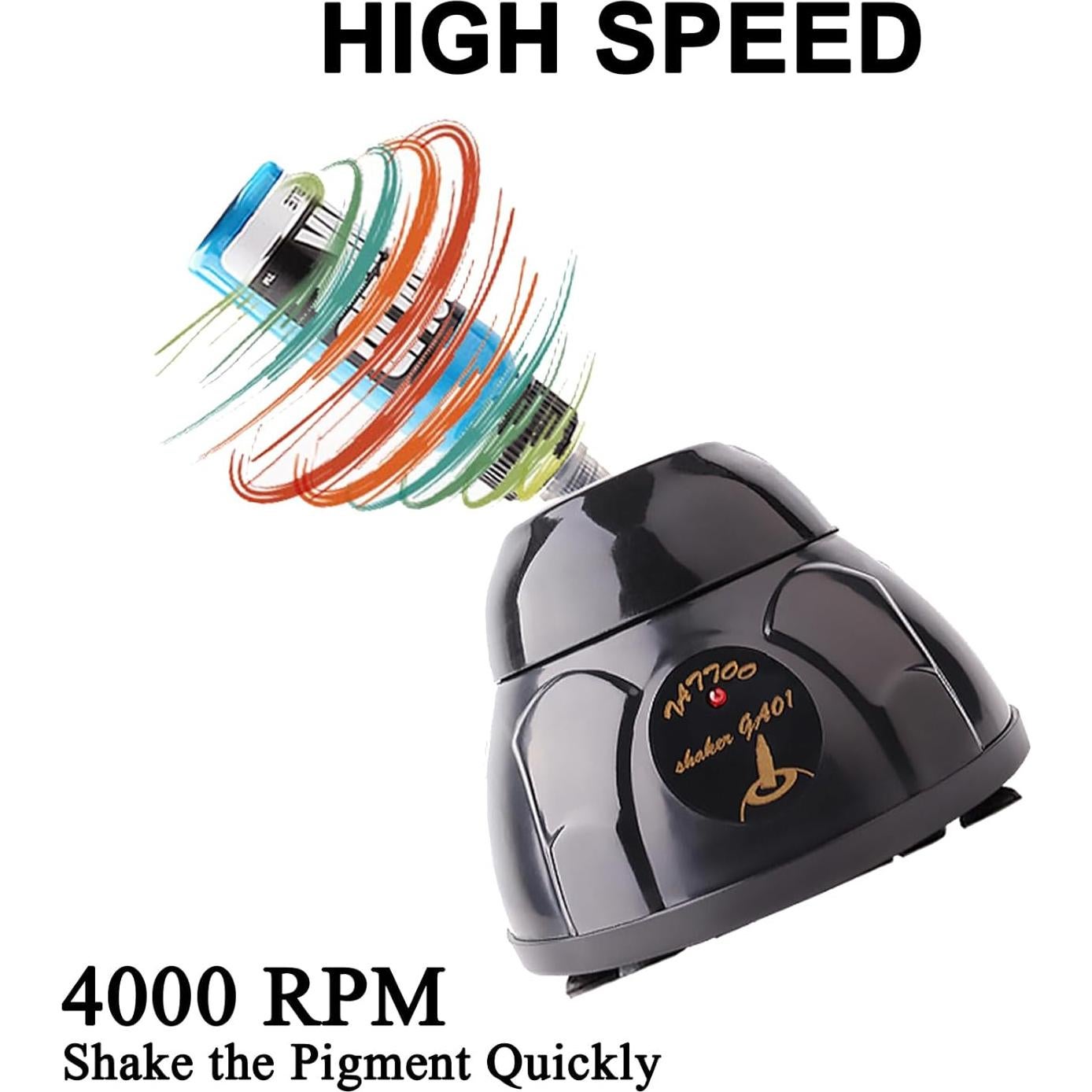 Mini Mezclador Vortex TONBAO 4000 RPM Portátil para Pintura