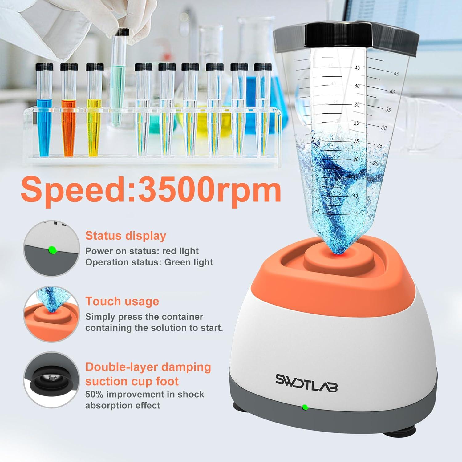 Mini Mezclador Vortex SWDTLAB 3500rpm para Pinturas y Esmaltes