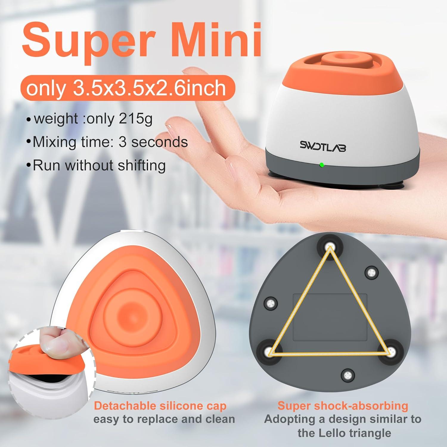 Mini Mezclador Vortex SWDTLAB 3500rpm para Pinturas y Esmaltes