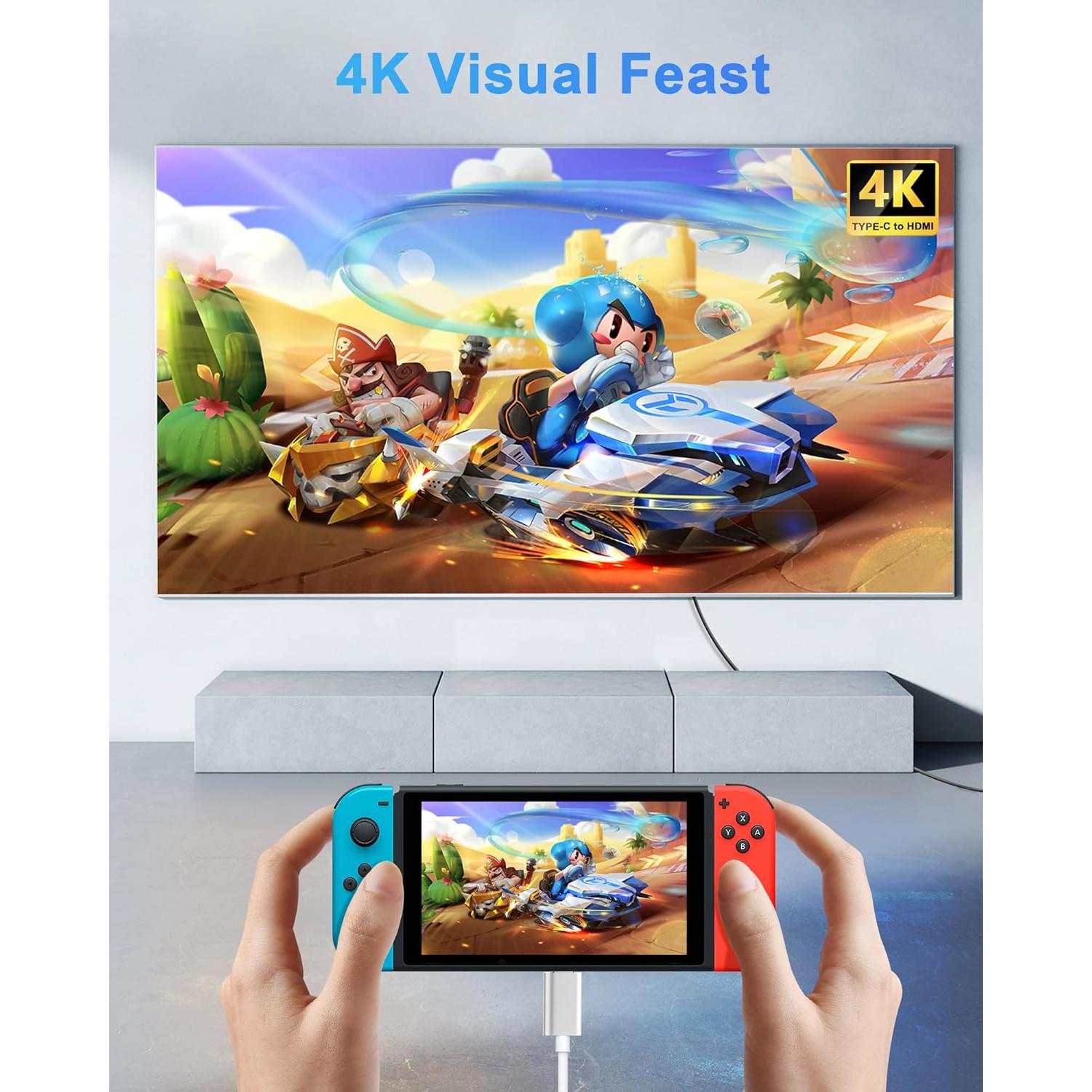 Adaptador USB C a HDMI Acer 4K 100W PD Plata