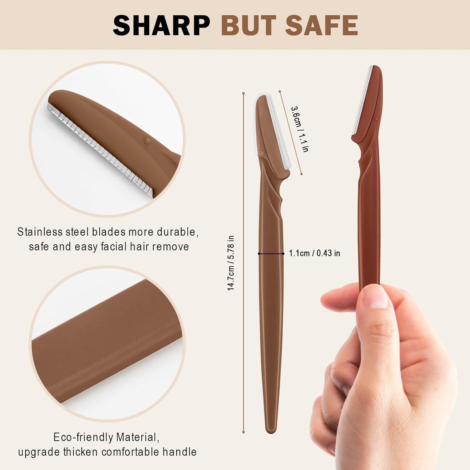 Cuchillas Dermaplane D para Mujeres - 6 Piezas - Afeitadora Facial