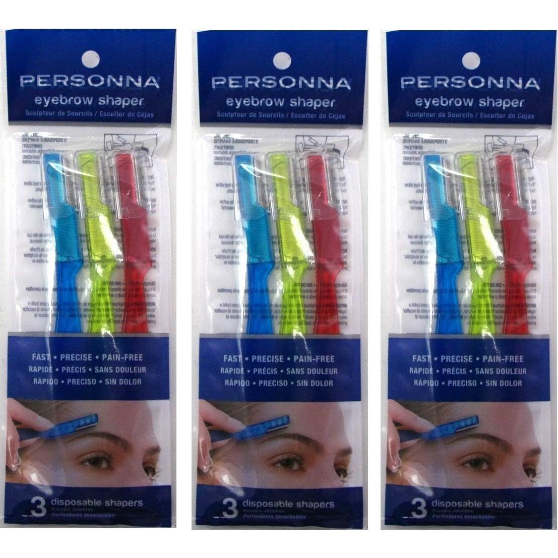 Cortador de Cejas Personna - Paquete de 3 Unidades