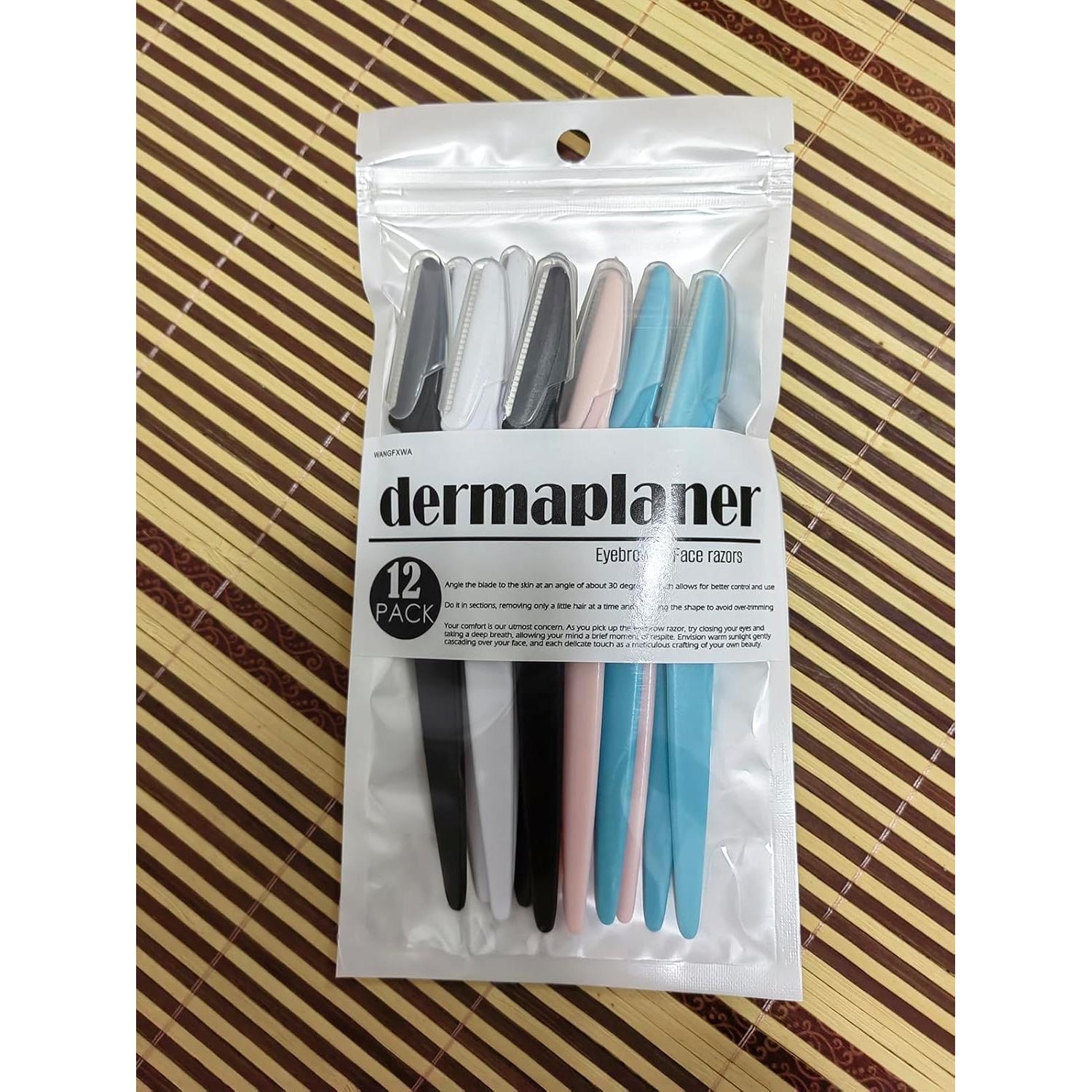Rasuradora Dermaplane WANGFXWA 12 Piezas para Cejas y Vello Facial